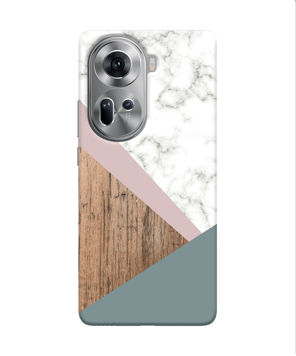 Marble wood Abstract Oppo Reno11 Back Cover