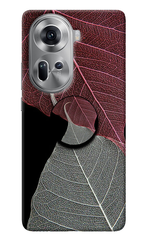 Leaf Pattern Oppo Reno11 Pop Case