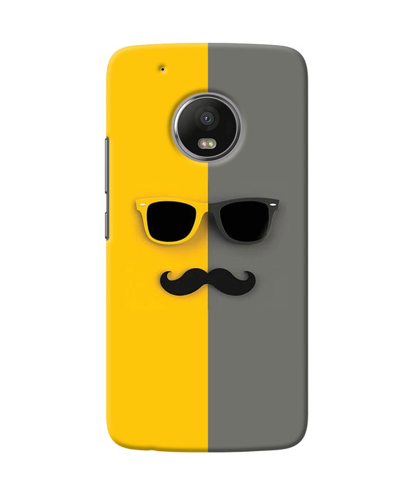 Mustache Glass Moto G5 Plus Back Cover