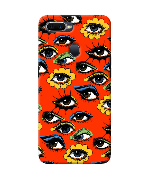 Abstract Eyes Pattern Oppo F9 / F9 Pro Back Cover