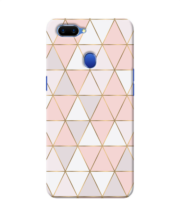 Abstract Pink Triangle Pattern Oppo A5 Back Cover