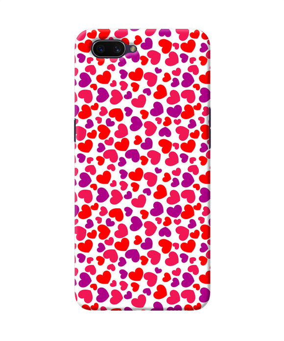 Heart Print Oppo A3s Back Cover