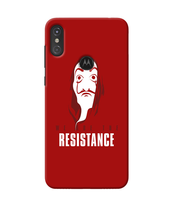 Money Heist Resistance Quote Moto One Power Back Cover