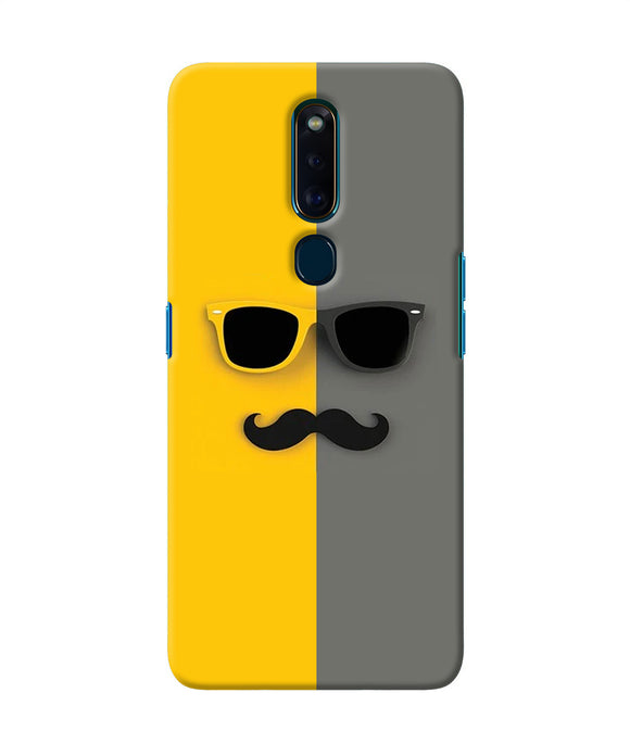 Mustache Glass Oppo F11 Pro Back Cover