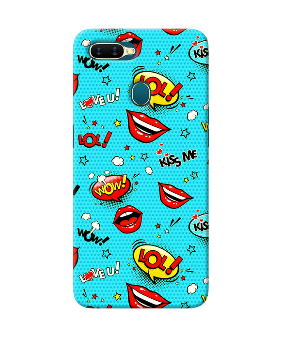 Lol Lips Print Oppo A7 / A5s / A12 Back Cover