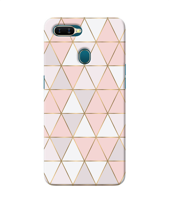 Abstract Pink Triangle Pattern Oppo A7 / A5s / A12 Back Cover