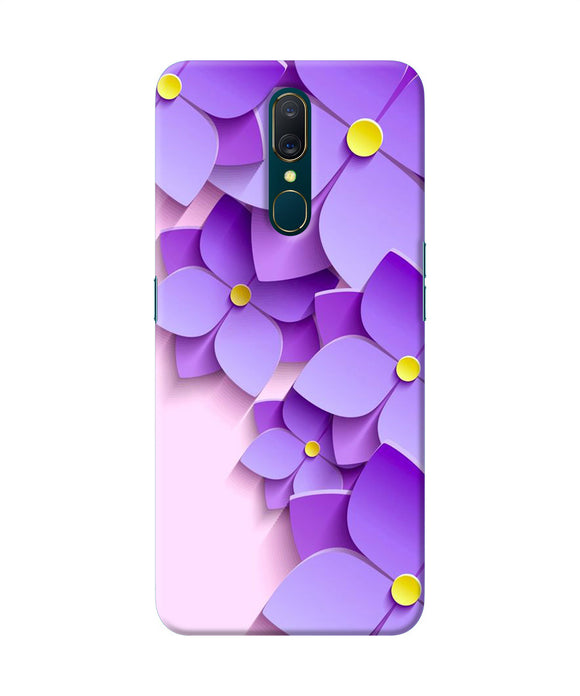 Violet Flower Craft Oppo A9 Back Cover