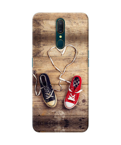 Shoelace Heart Oppo A9 Back Cover