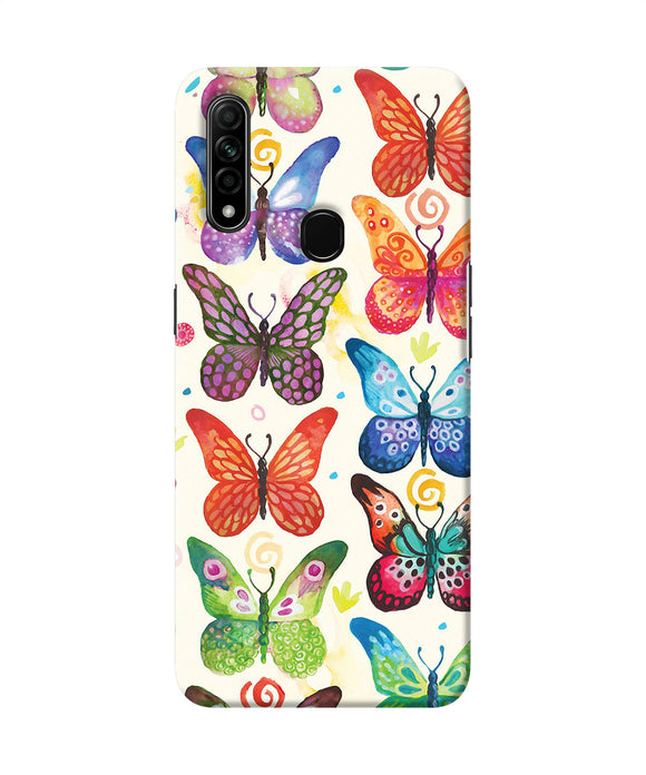 Abstract Butterfly Print Oppo A31 Back Cover