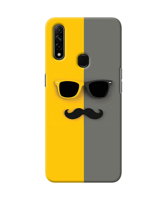Mustache Glass Oppo A31 Back Cover