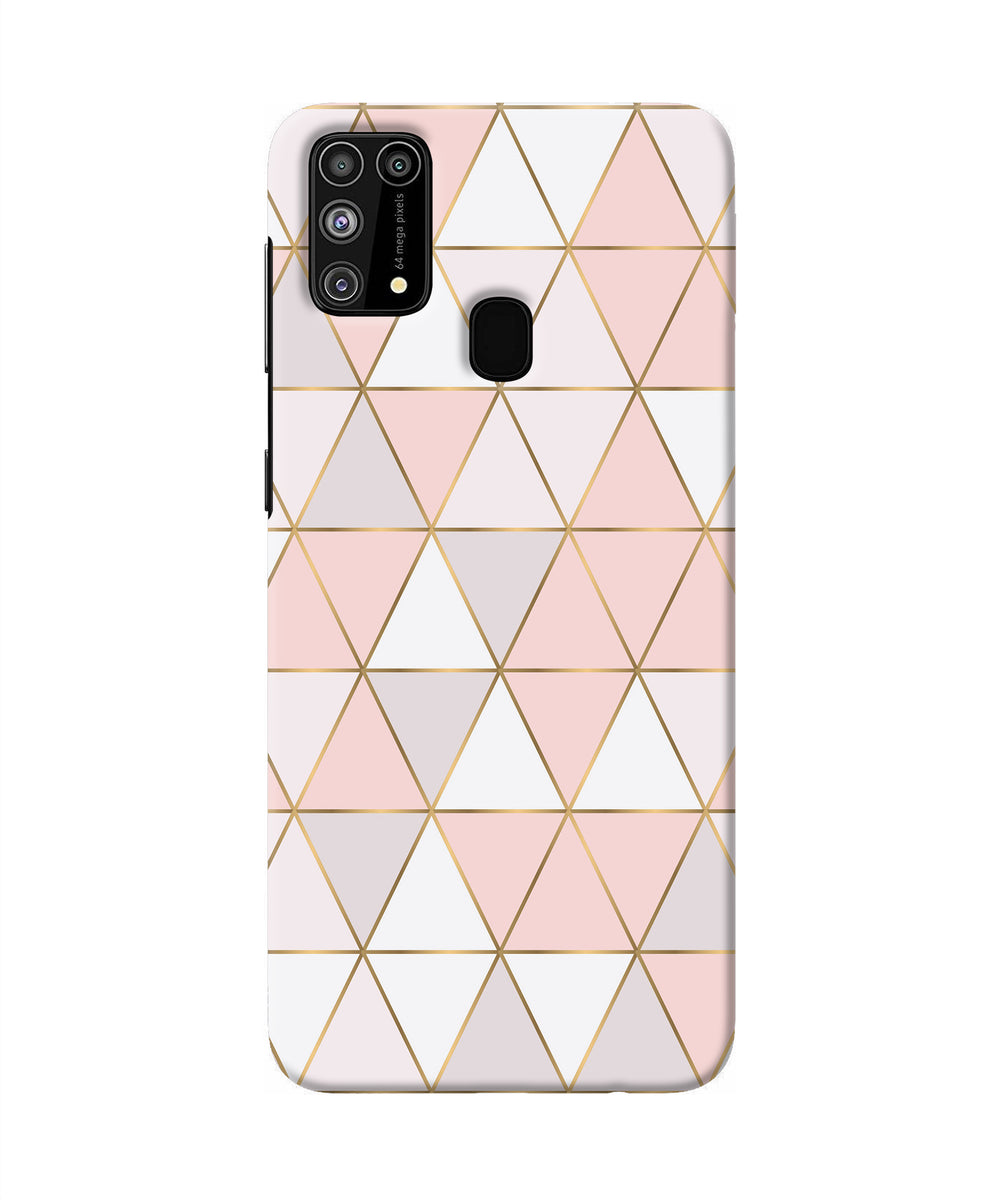 Abstract Pink Triangle Pattern Samsung M31 F41 Back Cover