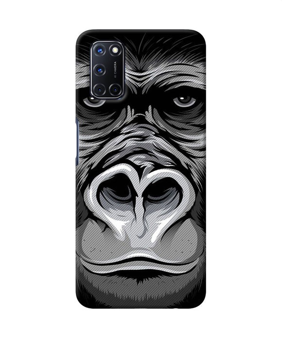 Black Chimpanzee Oppo A52 Back Cover