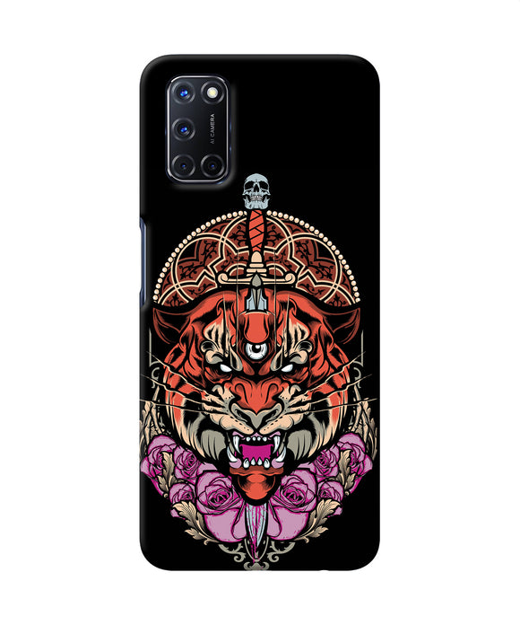 Abstract Tiger Oppo A52 Back Cover