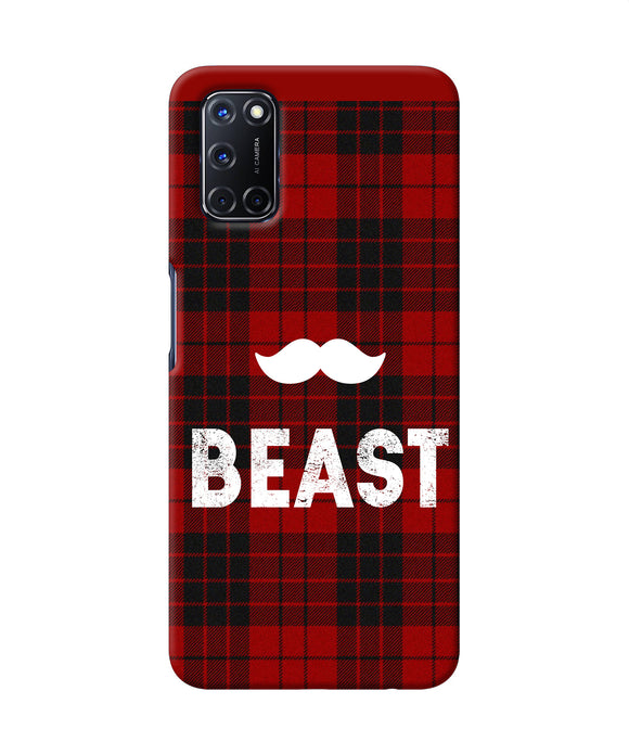 Beast Red Square Oppo A52 Back Cover