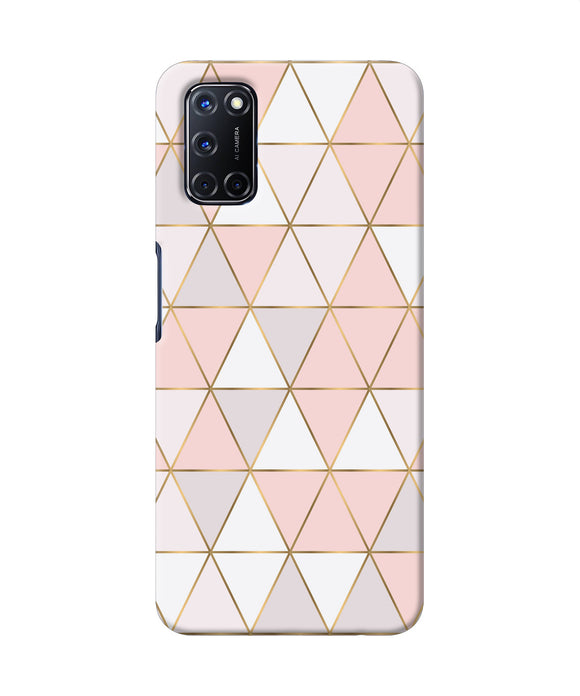 Abstract Pink Triangle Pattern Oppo A52 Back Cover