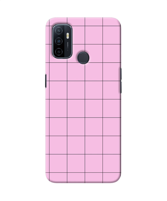 Pink Square Print Oppo A53 2020 Back Cover