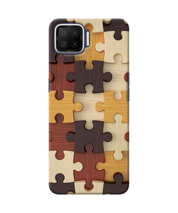 Wooden Puzzle Oppo F17 Back Cover