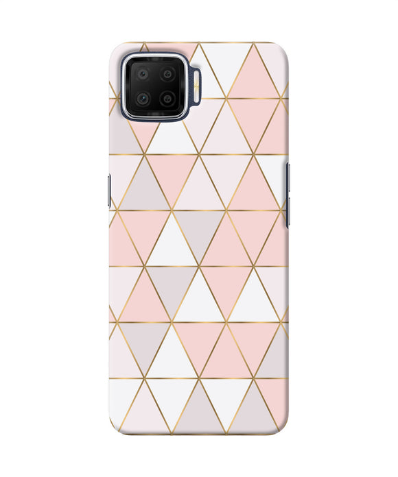 Abstract Pink Triangle Pattern Oppo F17 Back Cover