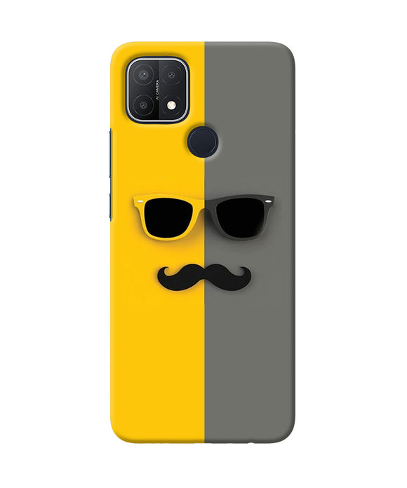 Mustache glass Oppo A15/A15s Back Cover