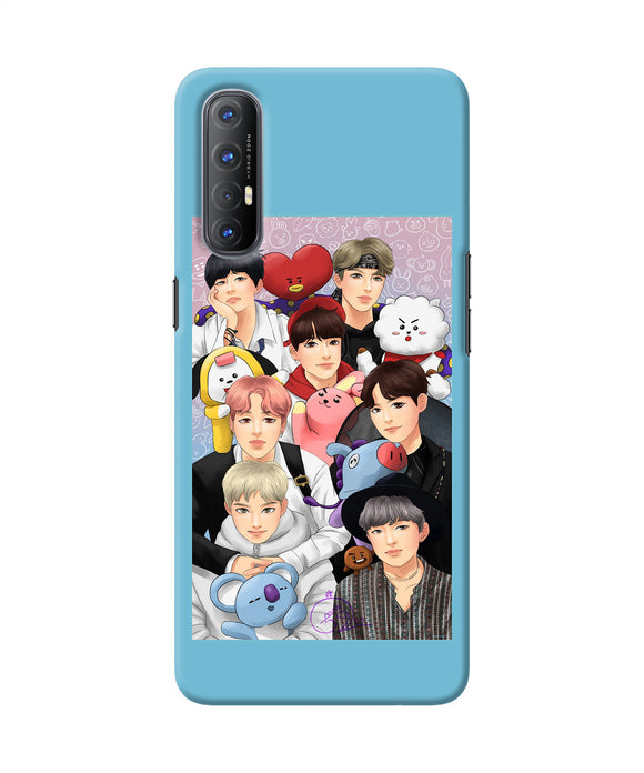 BTS with animals Oppo Reno3 Pro Back Cover