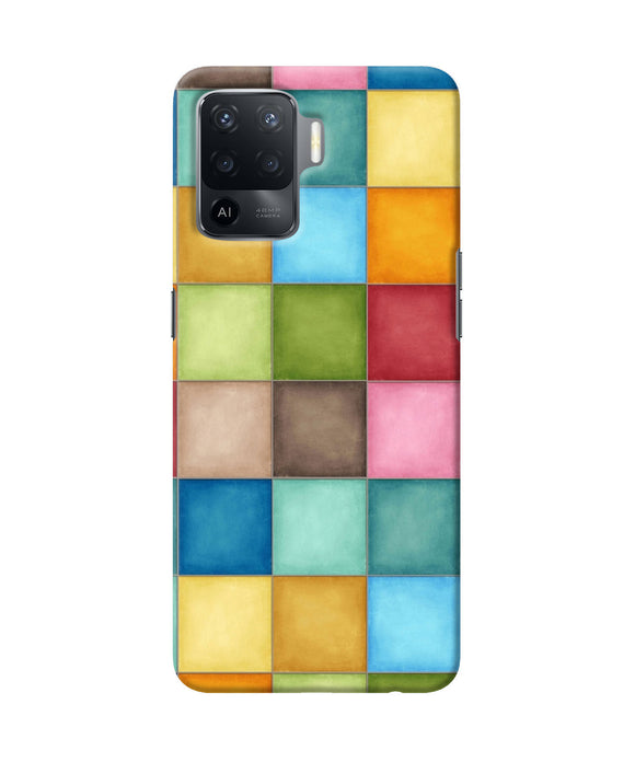Abstract colorful squares Oppo F19 Pro Back Cover