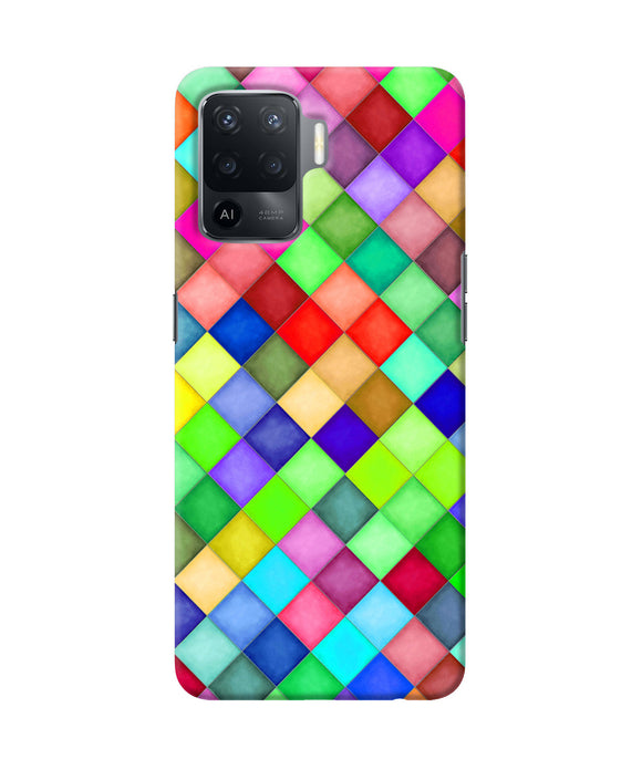 Abstract colorful squares Oppo F19 Pro Back Cover