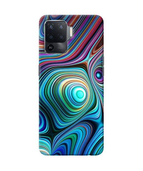 Abstract coloful waves Oppo F19 Pro Back Cover