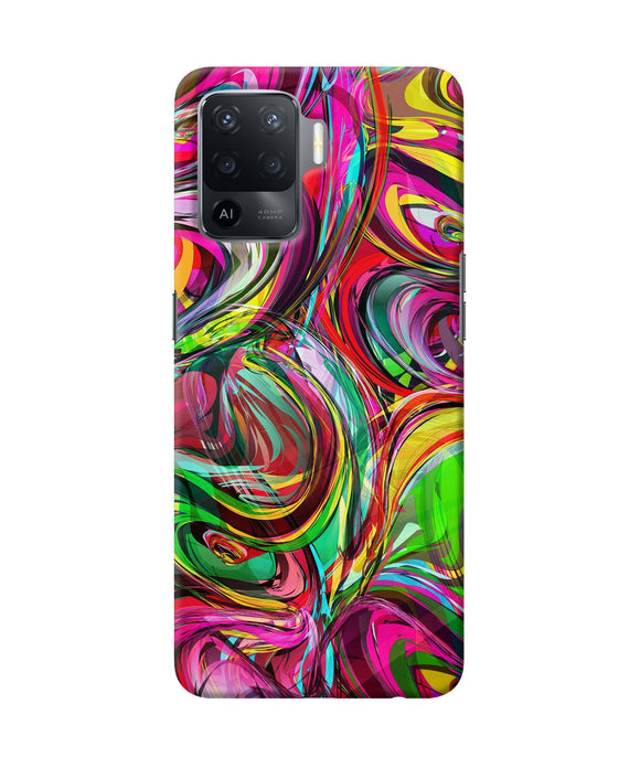 Abstract colorful ink Oppo F19 Pro Back Cover