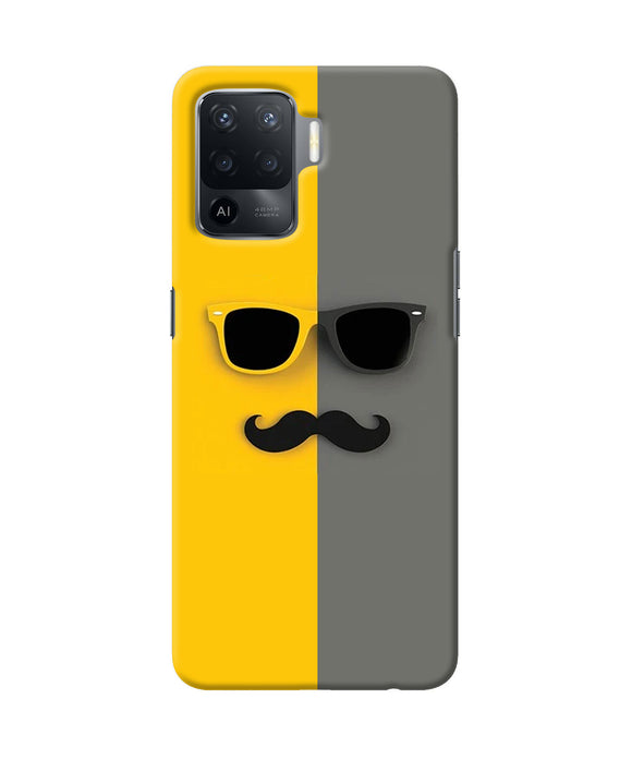 Mustache glass Oppo F19 Pro Back Cover
