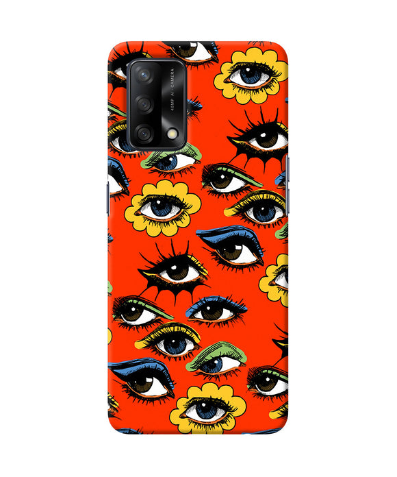 Abstract eyes pattern Oppo F19 Back Cover