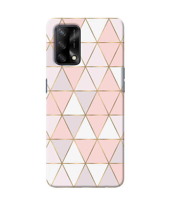 Abstract pink triangle pattern Oppo F19 Back Cover