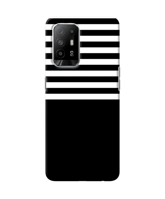 Black and white print Oppo F19 Pro+ Back Cover