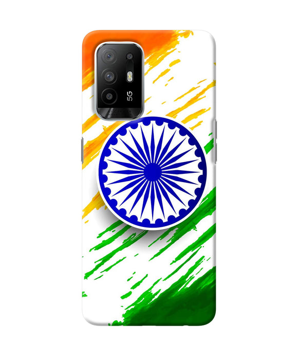 Indian flag colors Oppo F19 Pro+ Back Cover