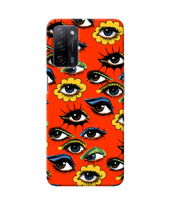 Abstract eyes pattern Oppo A53s 5G Back Cover