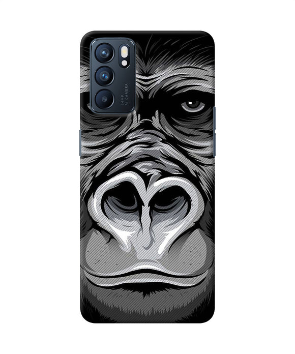Black chimpanzee Oppo Reno6 5G Back Cover