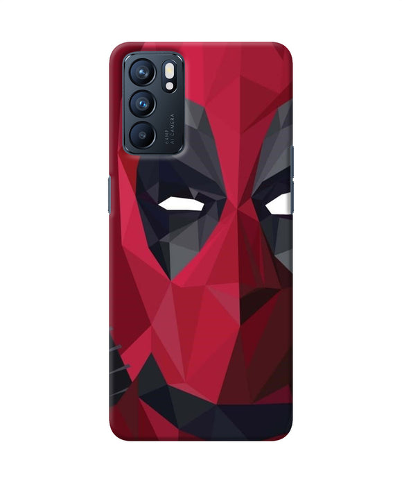 Abstract deadpool half mask Oppo Reno6 5G Back Cover