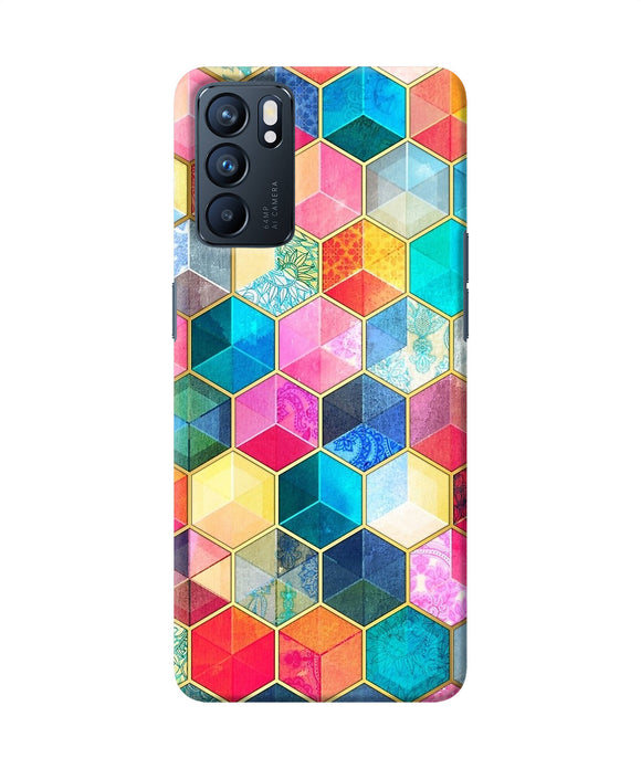 Abstract color box Oppo Reno6 5G Back Cover