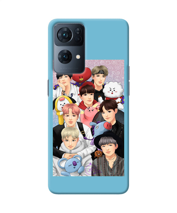BTS with animals Oppo Reno7 Pro 5G Back Cover
