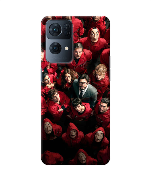 Money Heist Professor with Hostages Oppo Reno7 Pro 5G Back Cover