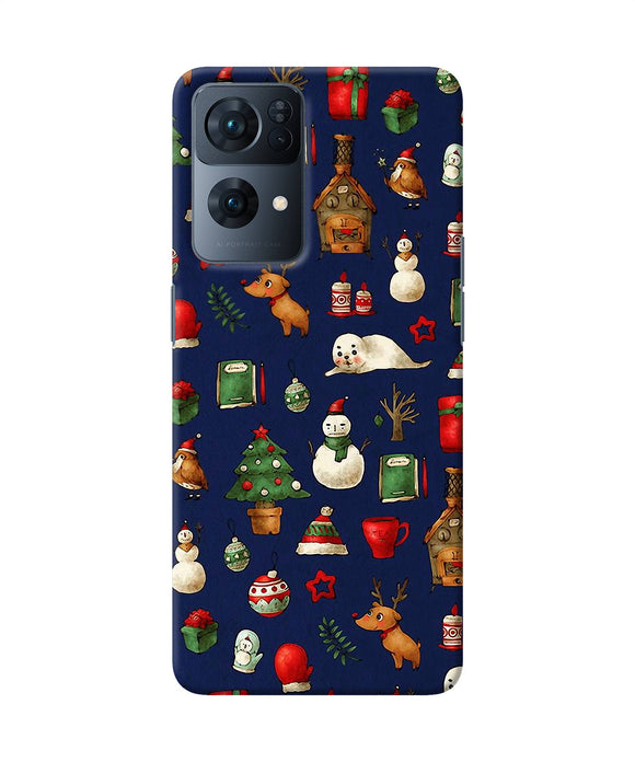 Canvas christmas print Oppo Reno7 Pro 5G Back Cover