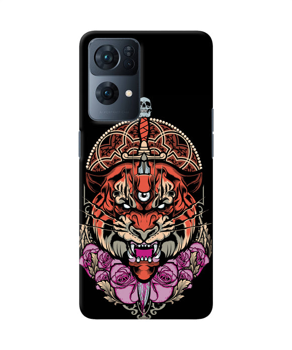Abstract tiger Oppo Reno7 Pro 5G Back Cover