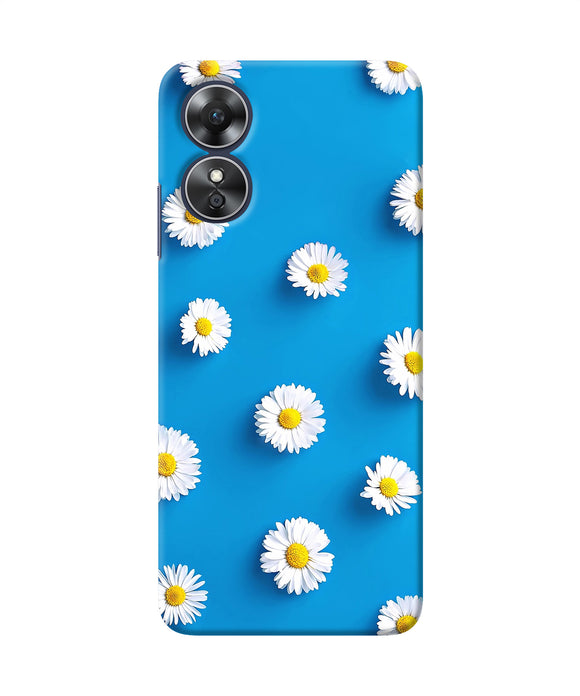 White flowers Oppo A17 Back Cover