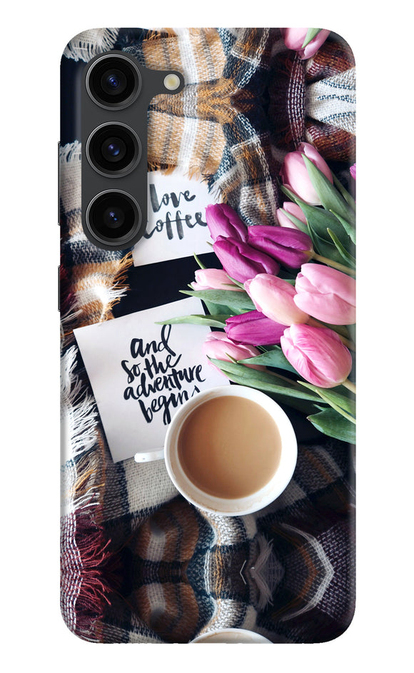 Love Coffee Quotes Samsung S23 Plus Back Cover