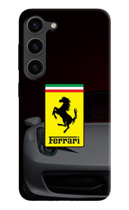 White Ferrari Samsung S23 Plus Real 4D Back Cover