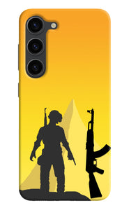 PUBG Silhouette Samsung S23 Plus Real 4D Back Cover