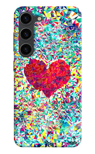 Red heart print Samsung S23 Plus Back Cover