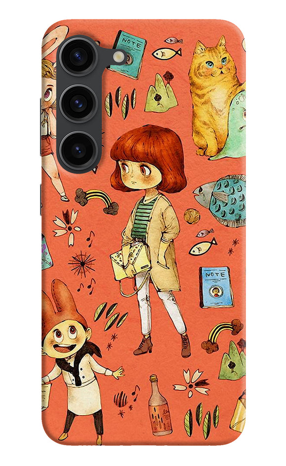 Canvas little girl print Samsung S23 Plus Back Cover