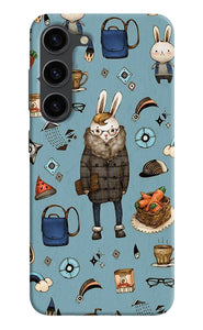 Canvas rabbit print Samsung S23 Plus Back Cover