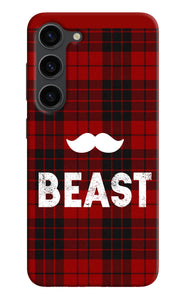 Beast red square Samsung S23 Plus Back Cover