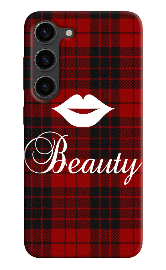 Beauty red square Samsung S23 Plus Back Cover